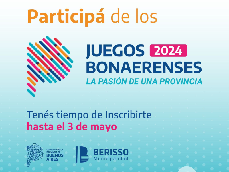 Comienza la inscripción para participar de los Juegos Bonaerenses 2024